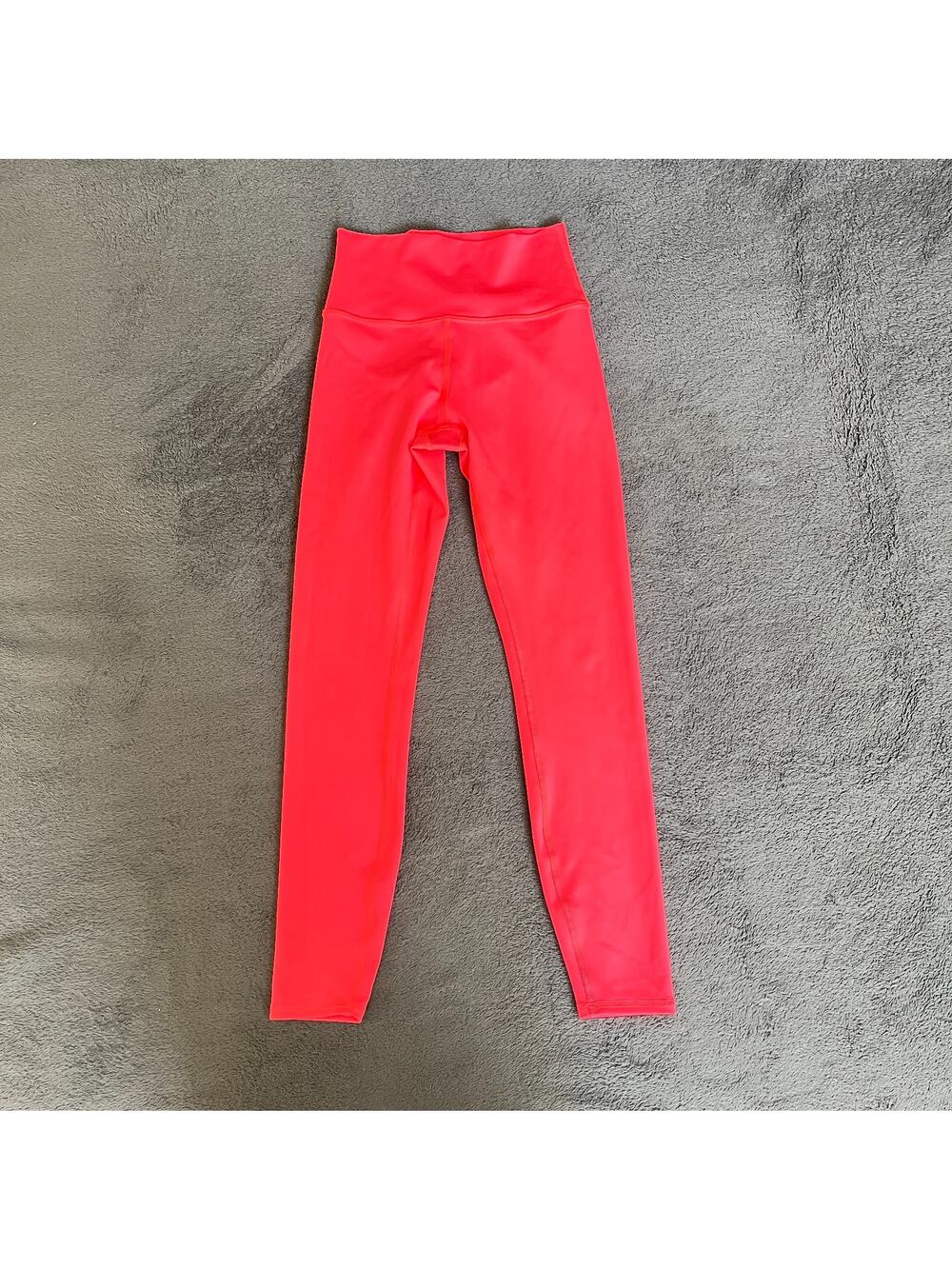 Alo Yoga Bright Coral Pink High Waisted Workout Airlift Leggings Women's Size XS